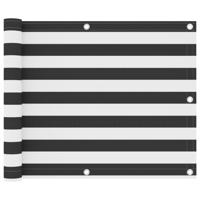 Balkonscherm 75x600 cm oxford stof antraciet en wit