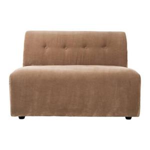 HKliving Vint Bank Element - 1,5-zitsbank Middenstuk - Corduroy Rib - Bruin