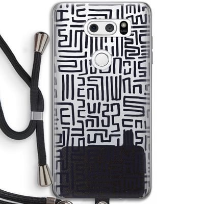 Moroccan Print: LG V30 Transparant Hoesje met koord