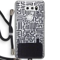 Moroccan Print: LG V30 Transparant Hoesje met koord