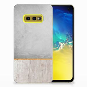 Samsung Galaxy S10e Bumper Hoesje Wood Concrete