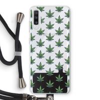 Weed: Samsung Galaxy A70 Transparant Hoesje met koord