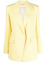Chloé blazer en crêpe à simple boutonnage - Jaune Chloé blazer en crêpe à simple boutonnage - Jaune