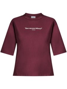 Off-White t-shirt en coton à slogan imprimé - Violet