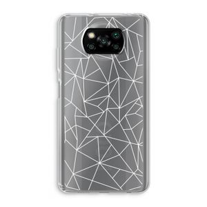 Geometrische lijnen wit: Xiaomi Poco X3 NFC Transparant Hoesje