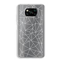 Geometrische lijnen wit: Xiaomi Poco X3 NFC Transparant Hoesje