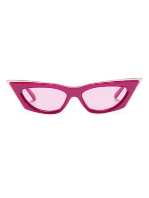 VALENTINO GARAVANI EYEWEAR lunettes de soleil à monture papillon V-Goldcut - Rose