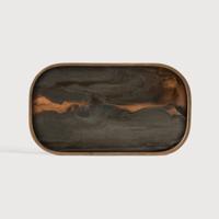 Ethnicraft Dienblad 'Linear Flow' 42 x 24cm, kleur Brons