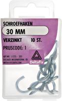 Schroefhaak 30mm verz 10st - Deltafix