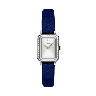 Horlogeband Fossil ES5436 Leder Blauw 10mm
