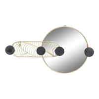 Wandspiegel DKD Home Decor Zwart Gouden 44 x 7 x 25 cm - thumbnail