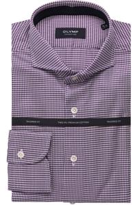 OLYMP SIGNATURE Tailored Fit Overhemd aubergine, Pied De Poule