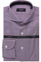 OLYMP SIGNATURE Tailored Fit Overhemd aubergine, Pied De Poule - thumbnail