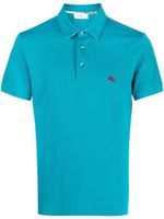 ETRO polo en coton à logo brodé - Bleu