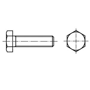 TOOLCRAFT 133771 Zeskantbout M20 40 mm Buitenzeskant DIN 961 Staal Galvanisch verzinkt 50 stuk(s)