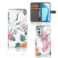 OnePlus 9 | Telefoonhoesje | Met pasjeshouder | Bird Flowers