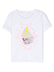 Billieblush t-shirt en coton à imprimé graphique - Blanc