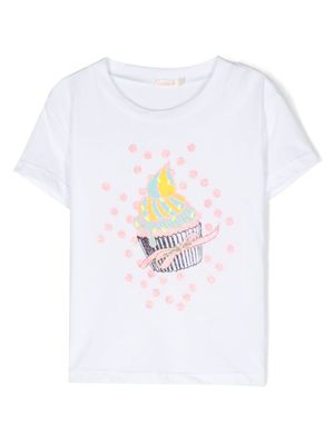 Billieblush t-shirt en coton à imprimé graphique - Blanc