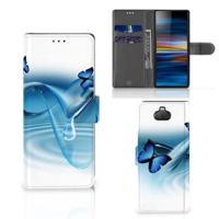 Sony Xperia 10 | Telefoonhoesje | Met pasjeshouder | Vlinders
