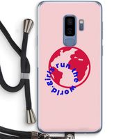 Run The World: Samsung Galaxy S9 Plus Transparant Hoesje met koord