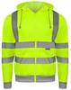 Korntex KX422 Hi-Vis Workwear Hooded Sweat-Jacket Galway - Signal Yellow - XL