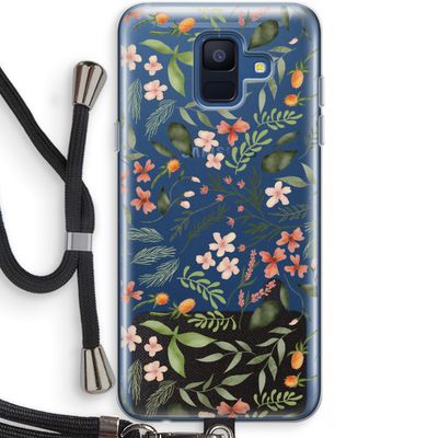 Sweet little flowers: Samsung Galaxy A6 (2018) Transparant Hoesje met koord