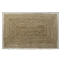Tapijt DKD Home Decor Scandi Polyester Katoen Wit Lichtbruin Jute 120 x 180 x 1 cm