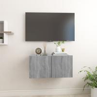 Tv-hangmeubel 60x30x30 cm bewerkt hout grijs sonoma eikenkleur