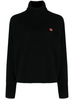 Kenzo pull en laine à patch Boke Flower - Noir