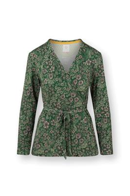 Pip Studio Teagan Vest Lange Mouw Daisy Dreams Groen XXL