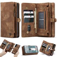 Caseme - Vintage 2 in 1 portemonnee hoes - Samsung Galaxy S21 FE - Bruin