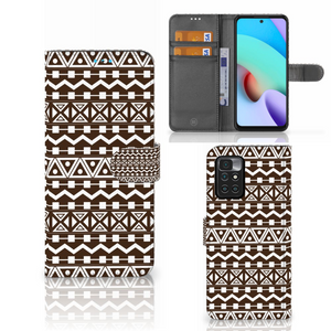 Xiaomi Redmi 10 Telefoon Hoesje Aztec Brown