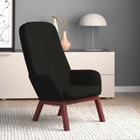 Relaxstoel fluweel zwart