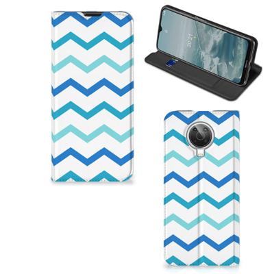 Nokia G10 | G20 | Hoesje met Magneet | Zigzag Blauw