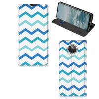 Nokia G10 | G20 | Hoesje met Magneet | Zigzag Blauw