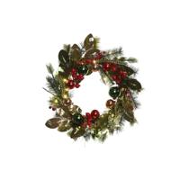 Kerstkroon Home ESPRIT Rood Groen PVC 50 x 15 x 50 cm