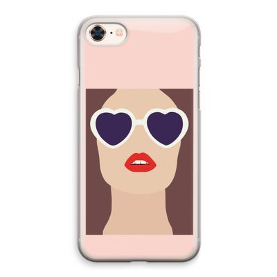 Red lips: iPhone 8 Transparant Hoesje
