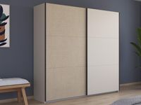 Kledingkast SENJI 2 schuifdeuren 218 cm rotan look