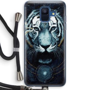 Darkness Tiger: Samsung Galaxy A6 (2018) Transparant Hoesje met koord