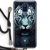 Darkness Tiger: Samsung Galaxy A6 (2018) Transparant Hoesje met koord