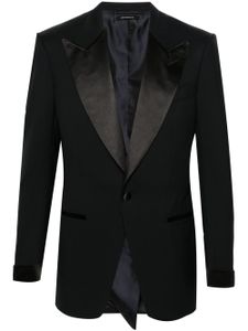 TOM FORD blazer à détails de coutures - Bleu