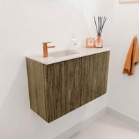 Toiletmeubel Mondiaz Joya Dlux | 71.6 cm | Meubelkleur Dusk | Faye wastafel Meli Wasbak Links | 1 kraangat