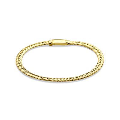 14K Geelgouden Armband - 5mm Gourmette Schakel, 19cm Lengte