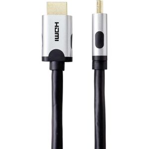 SpeaKa Professional SP-9063160 HDMI-kabel HDMI Aansluitkabel HDMI-A-stekker, HDMI-A-stekker 0.50 m Zwart 8K UHD