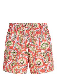 ETRO floral-print swim shorts - Rouge