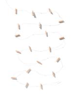 HEMA Lichtsnoer 3.25m met 20 lampjes en 19 clipjes glitter