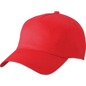 5-panel baseball caps rood dames en heren   -