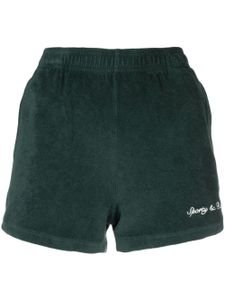 Sporty & Rich short en éponge à logo brodé - Vert