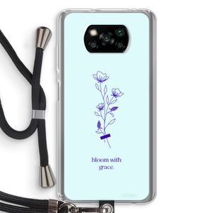 Bloom with grace: Xiaomi Poco X3 Pro Transparant Hoesje met koord