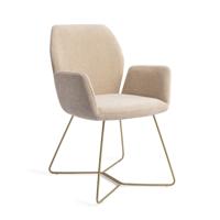 Jesper Home Eetkamerstoel 'Misaki' Beehive Gold, kleur Funky Fudge